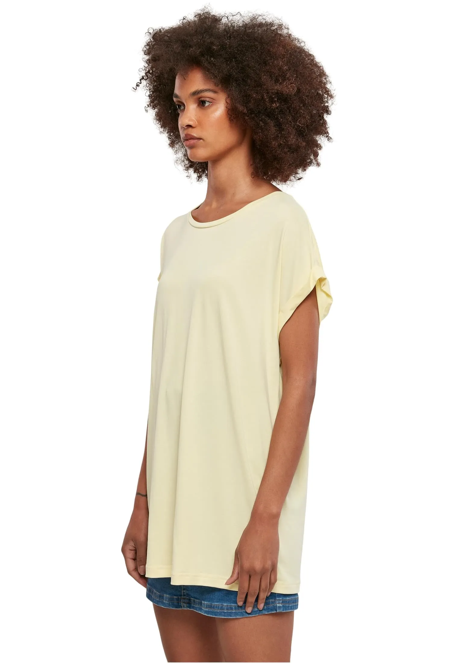 Urban Classics Maglietta Donna a Maniche Corte Oblique in Jersey TB4092 - immagine 6