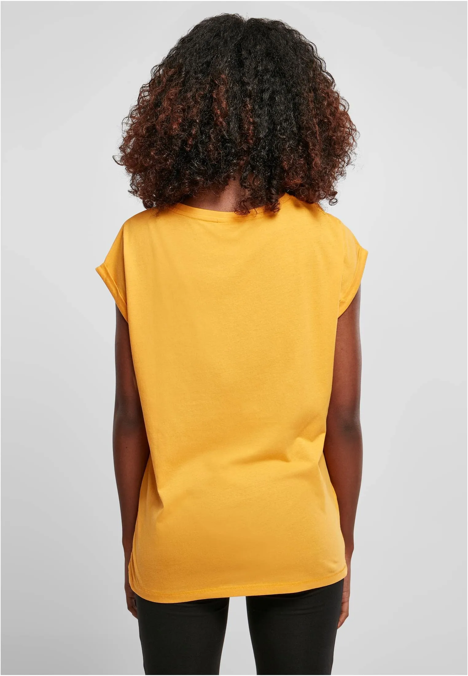 Urban Classics Donna T-shirt Manica Arrotolata in Cotone, Rosso Ciliegia, XXL - immagine 8