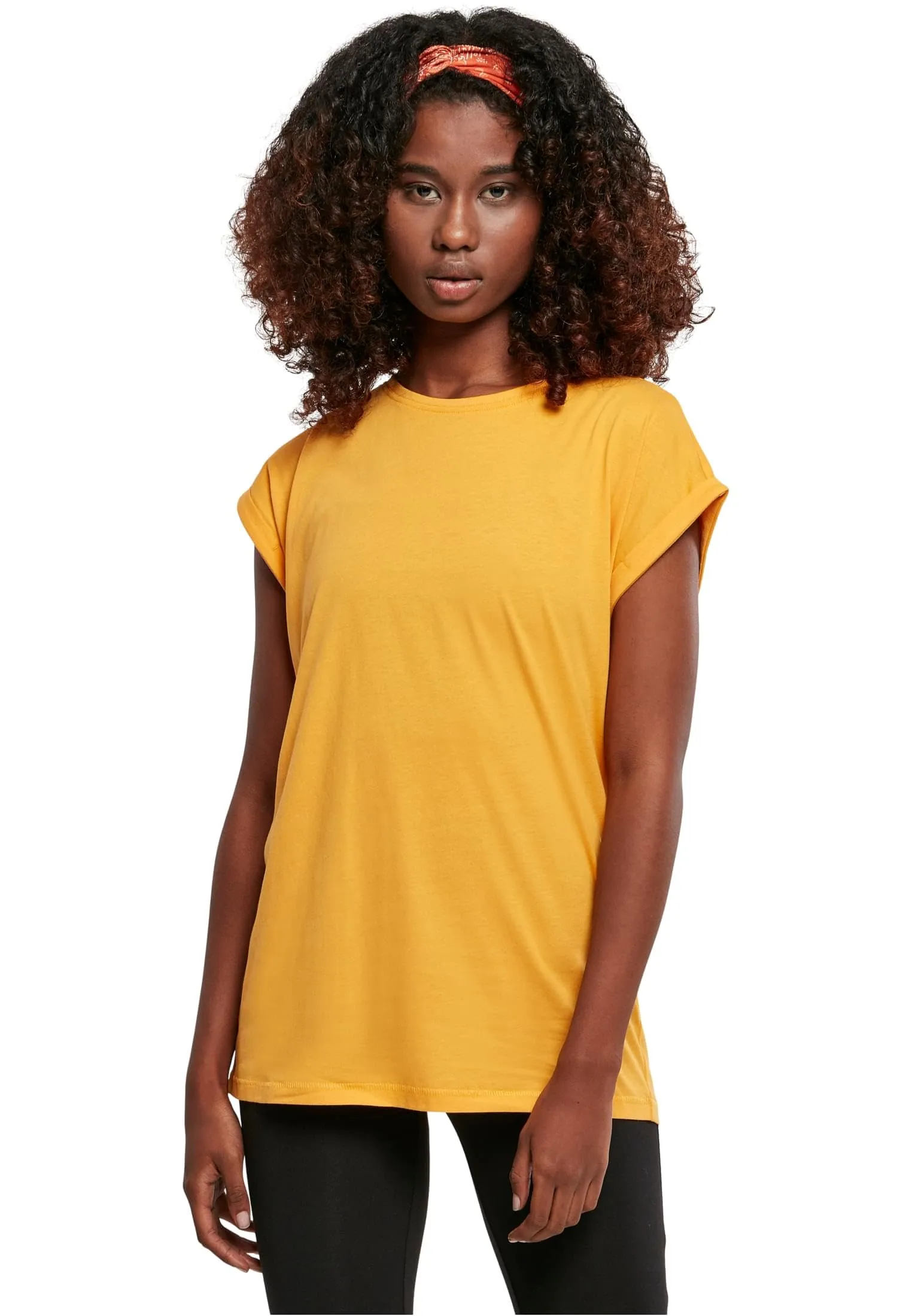 Urban Classics Donna Extended Shoulder Tee TB771 in Cotone, Rosso Ciliegia, Taglia XXL - immagine 2