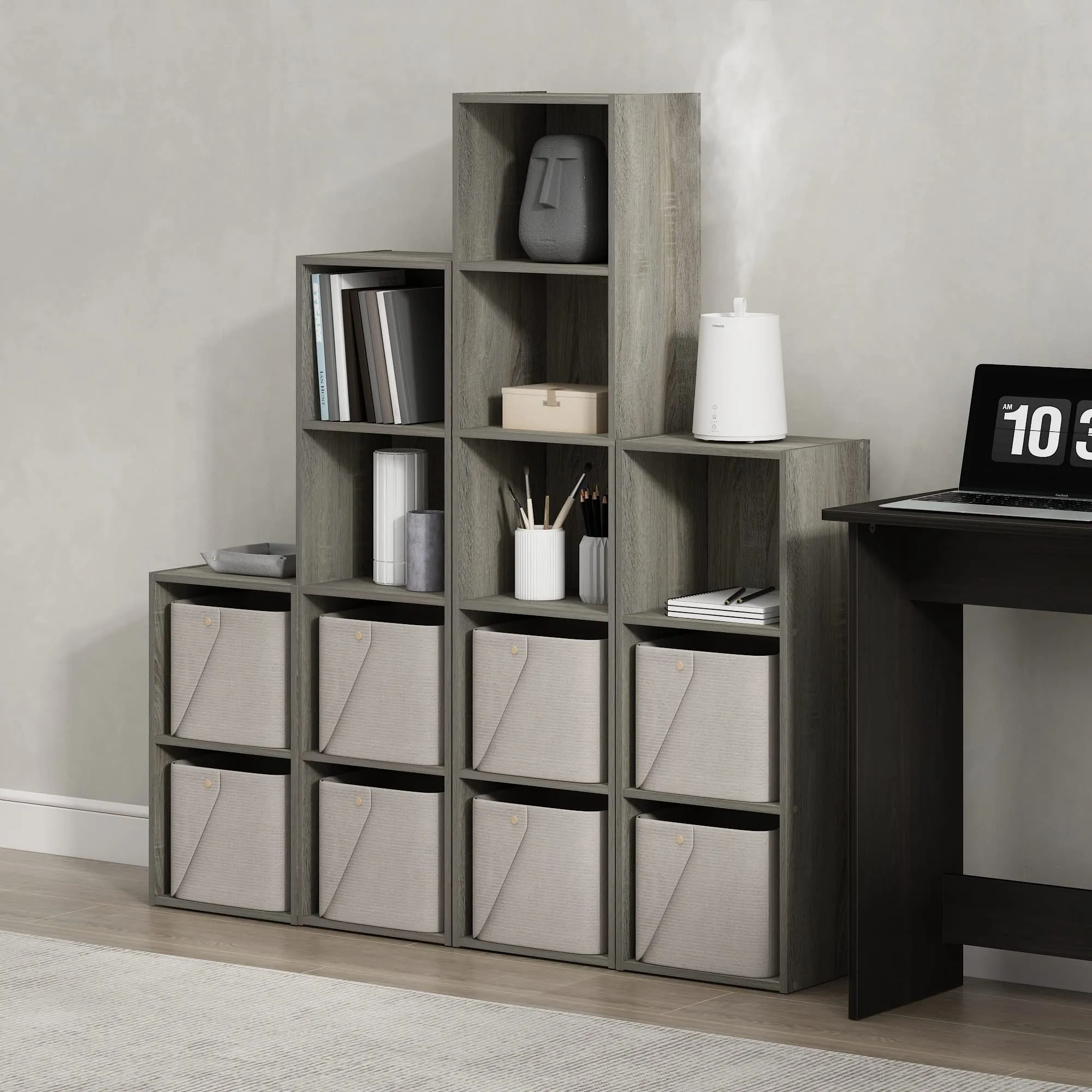 Furinno Libreria a 4 ripiani, Rovere Francese - immagine 2