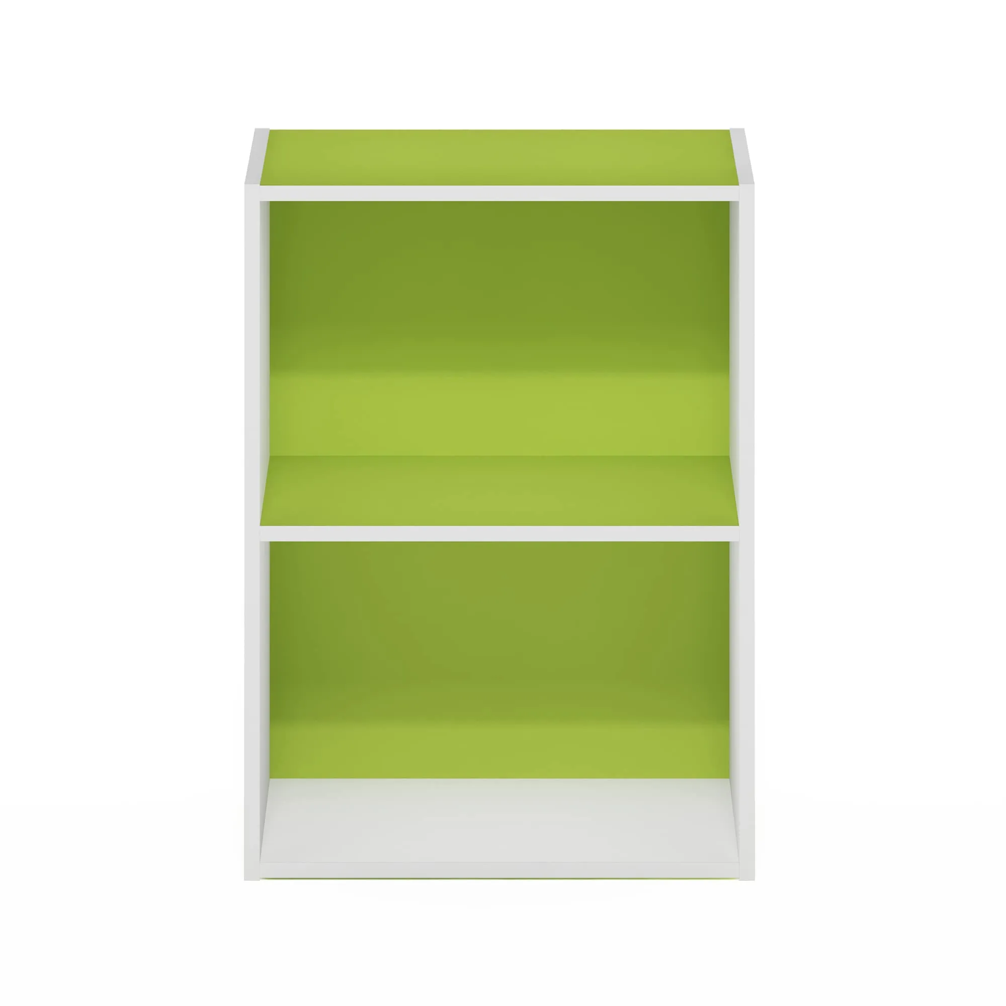 Furinno Luder Libreria a 2 ripiani, Verde/Bianco - immagine 5