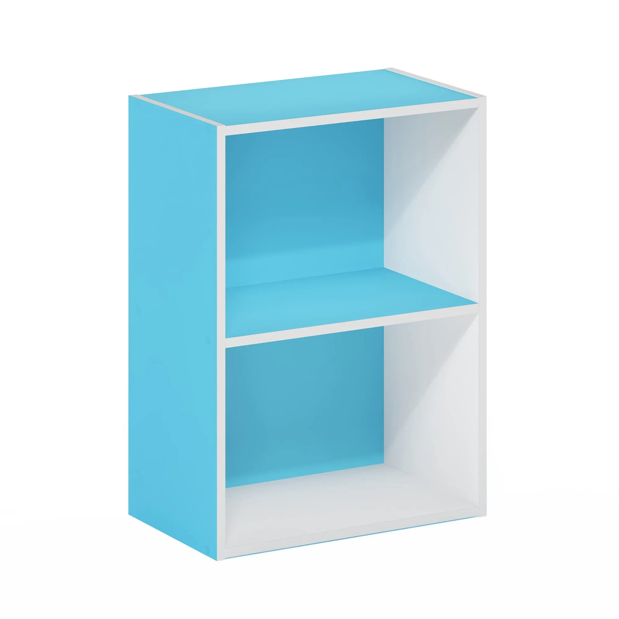 Furinno Luder Libreria a 2 ripiani, Azzurro/Bianco - immagine 4