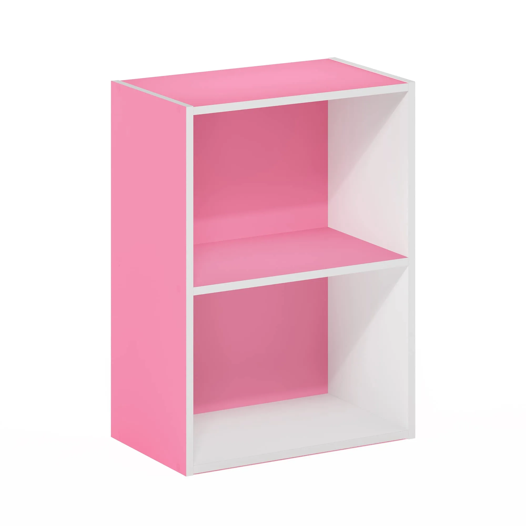 Furinno Luder Libreria a 2 ripiani, Rosa/Bianco - immagine 4