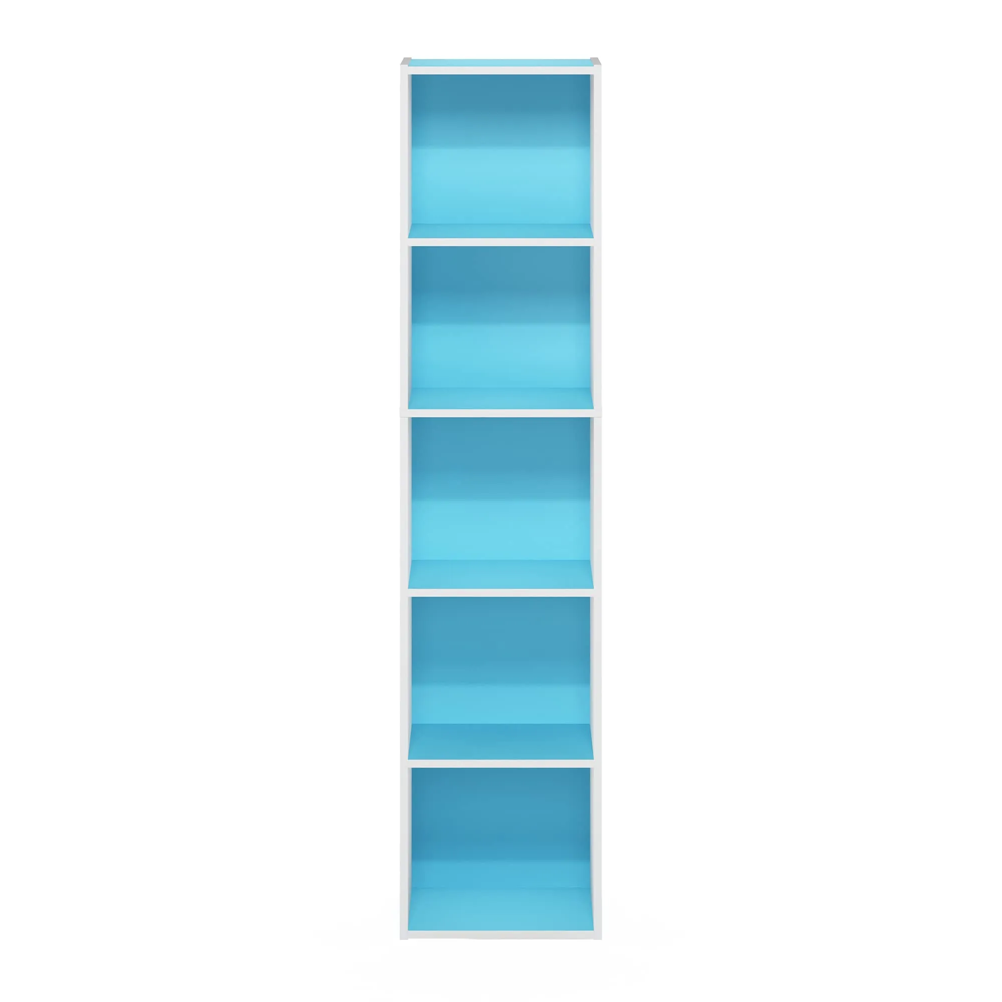 Furinno Libreria a 5 ripiani aperti, Azzurro/Bianco - immagine 8
