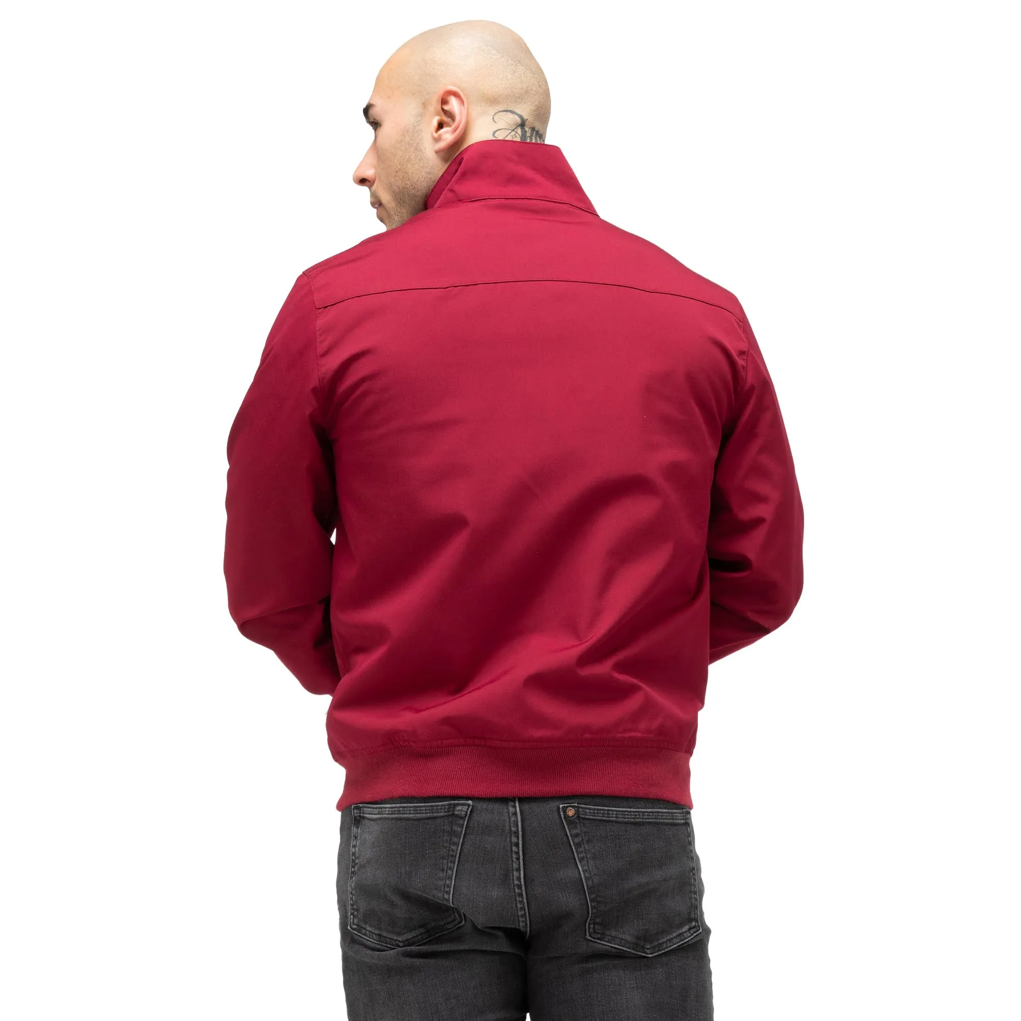 Lonsdale Giacca classica da uomo, rosso ciliegia, XXL - immagine 3