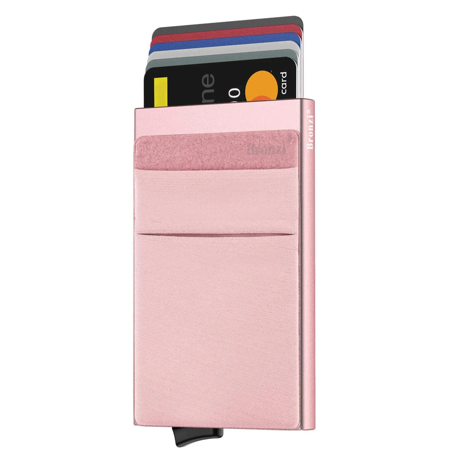 Bronzi Portafoglio Porta Badge Uomo Slim RFID Discovery - Oro Rosa - immagine 1