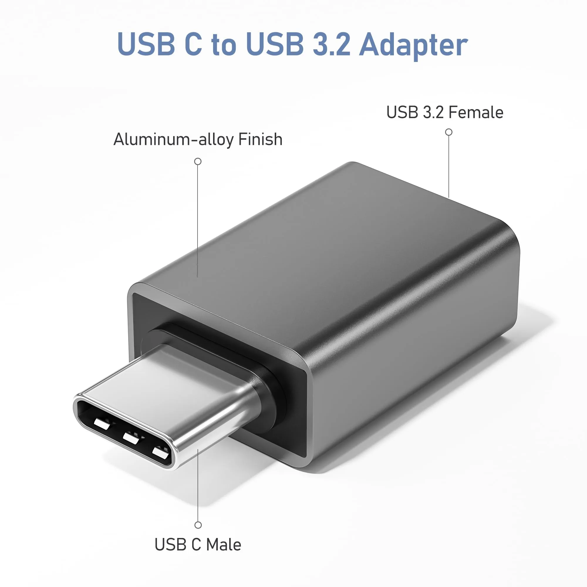 BASESAILOR Adattatore USB-C a USB 3.2 OTG, 3 Pezzi - immagine 2