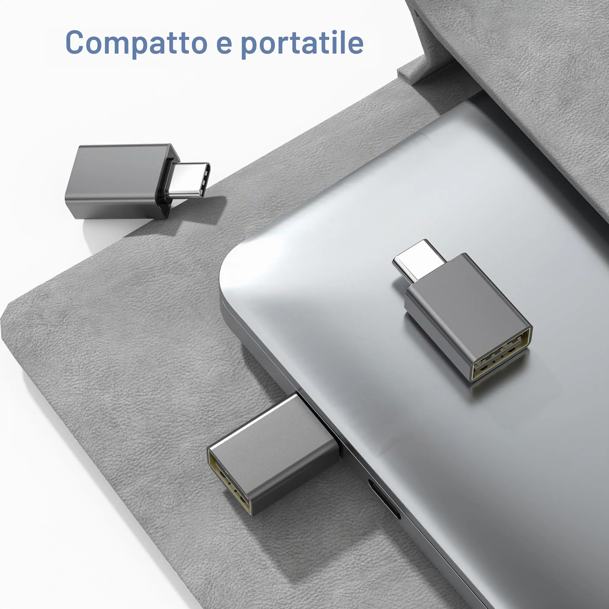 BASESAILOR Adattatore USB-C a USB 3.2 OTG, 3 Pezzi - immagine 6