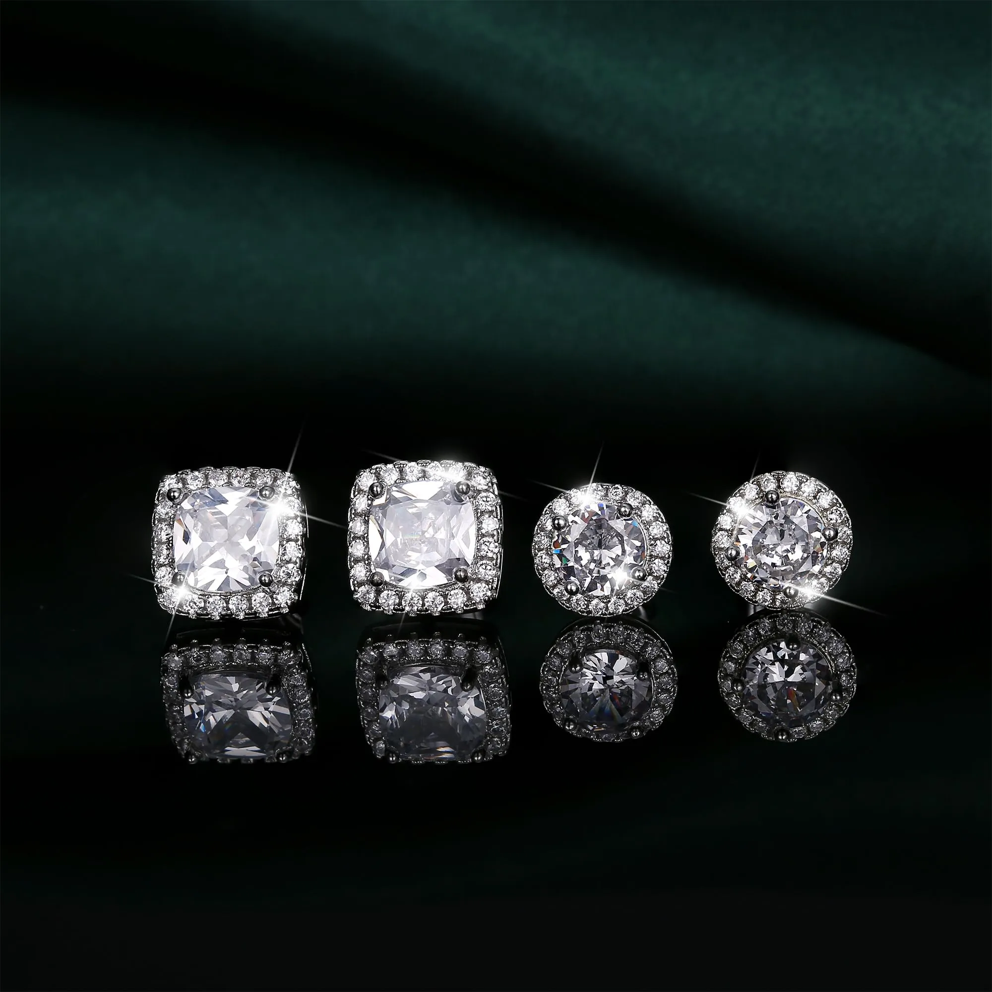 Dochais Orecchini in Argento Sterling 925 con Zirconi Cubici per Uomo e Donna - immagine 5