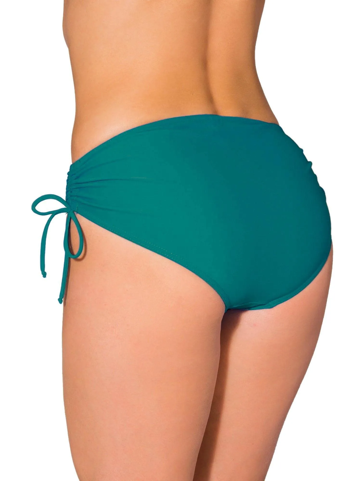 Aquarti Slip Costume Donna con Laccetti, Verde Smeraldo, 44 - immagine 2