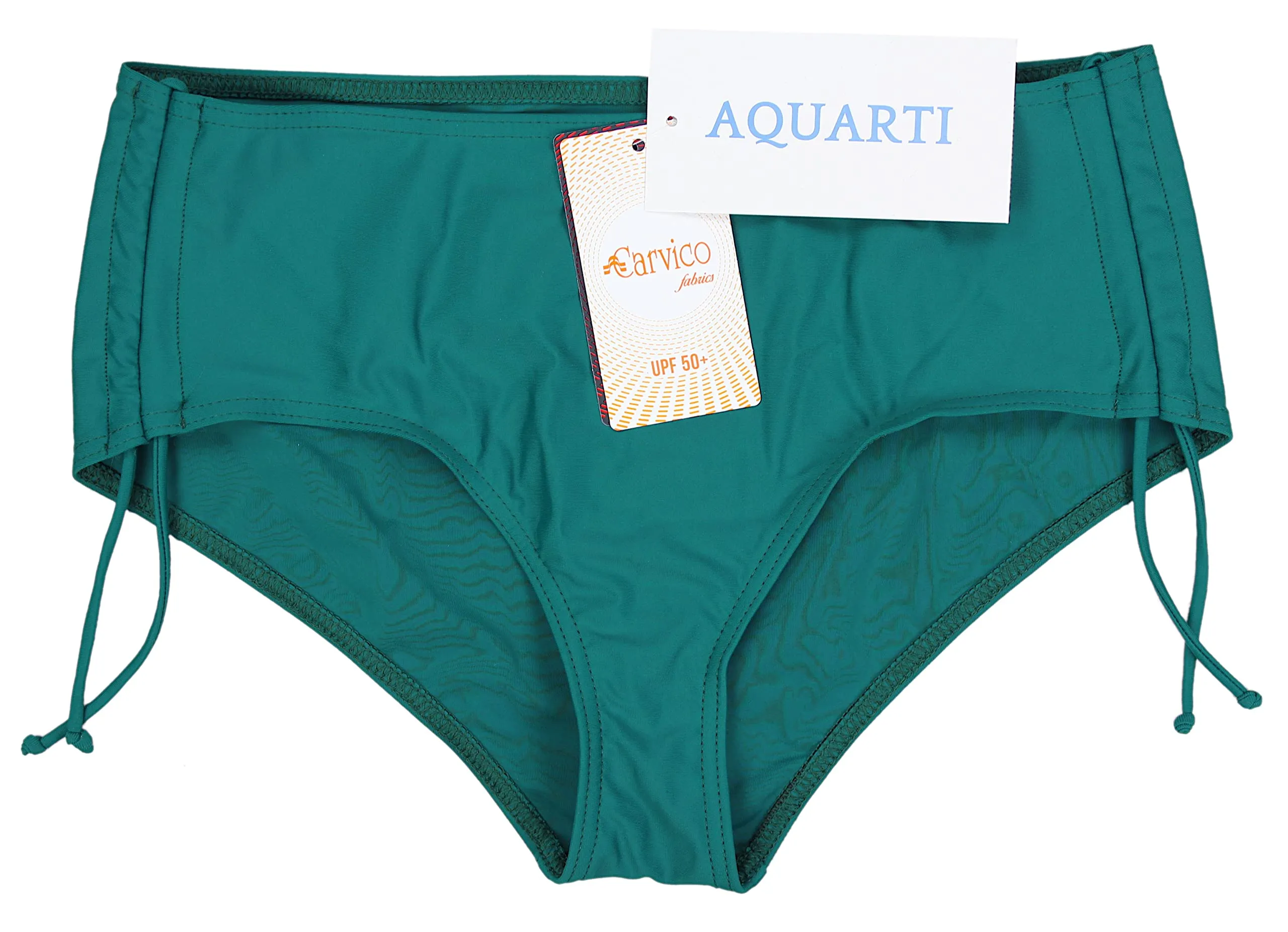 Aquarti Slip Costume Donna con Laccetti, Verde Smeraldo, 48 - immagine 3