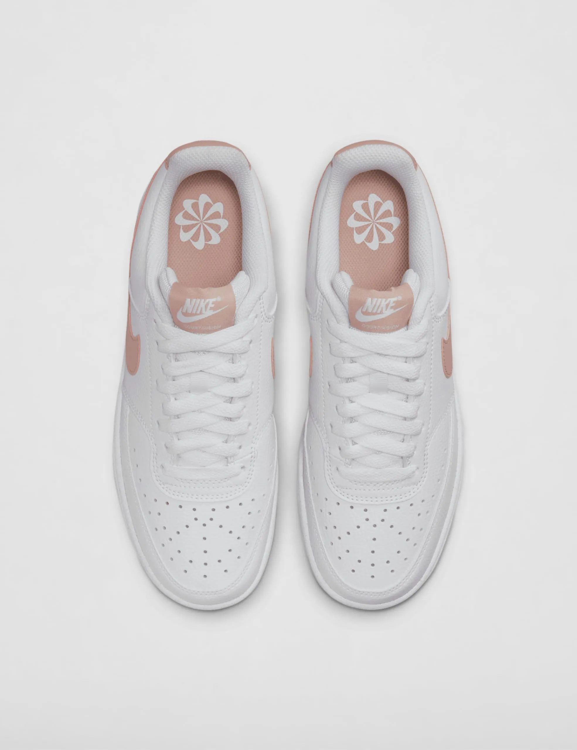 Nike Women's Court Vision Low Next Nature Shoes, White/Pink Oxford, DH3158-102 - immagine 5