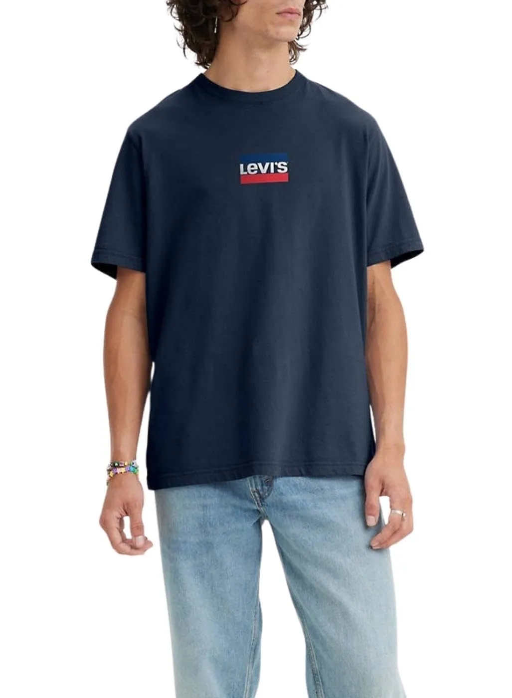 Levi's Graphic Crewneck T-shirt, Mini Sportswear Dress Blues, XS Uomo - immagine 1
