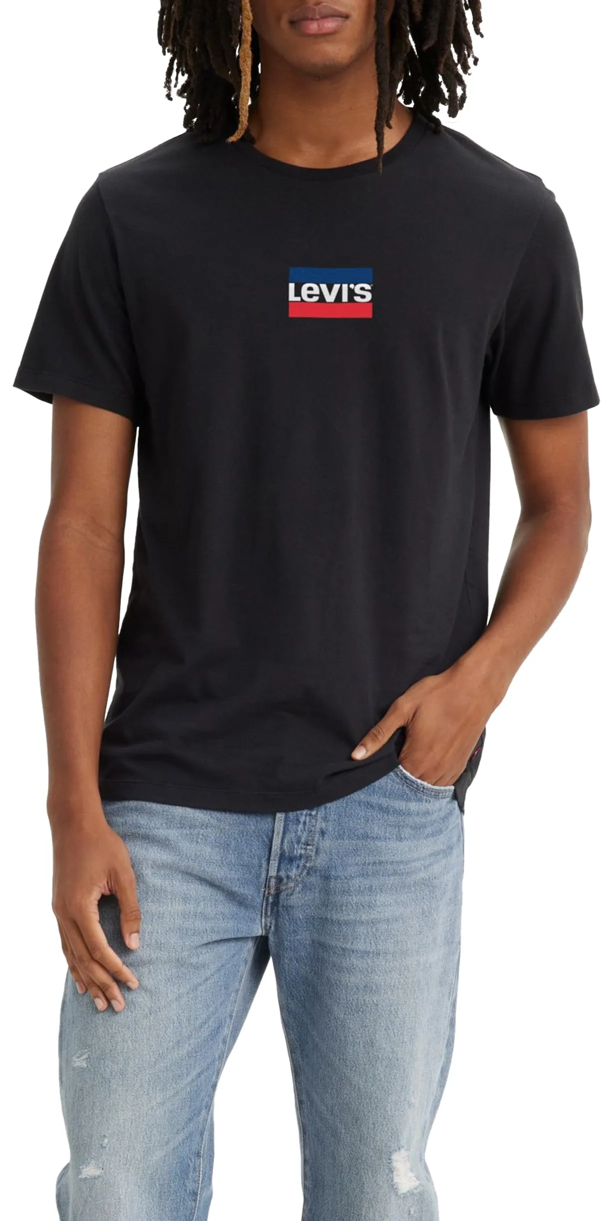 Levi's Graphic Crewneck T-shirt, Mini Sportswear Pirate Black, S Uomo - immagine 1