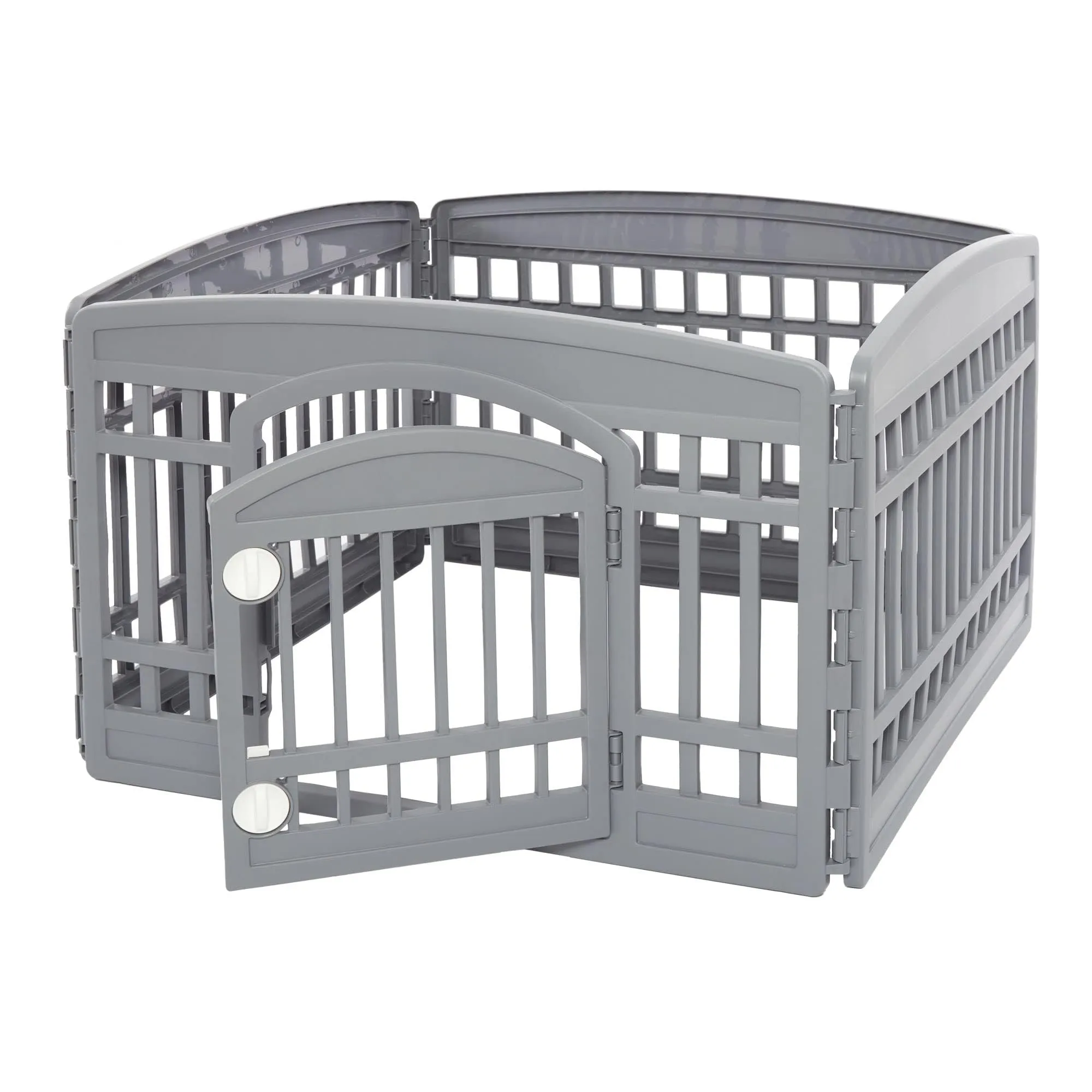 Iris Ohyama Recinto per Cani e Gatti CI-604E, 4 Pannelli, 60cm, Grigio - immagine 1