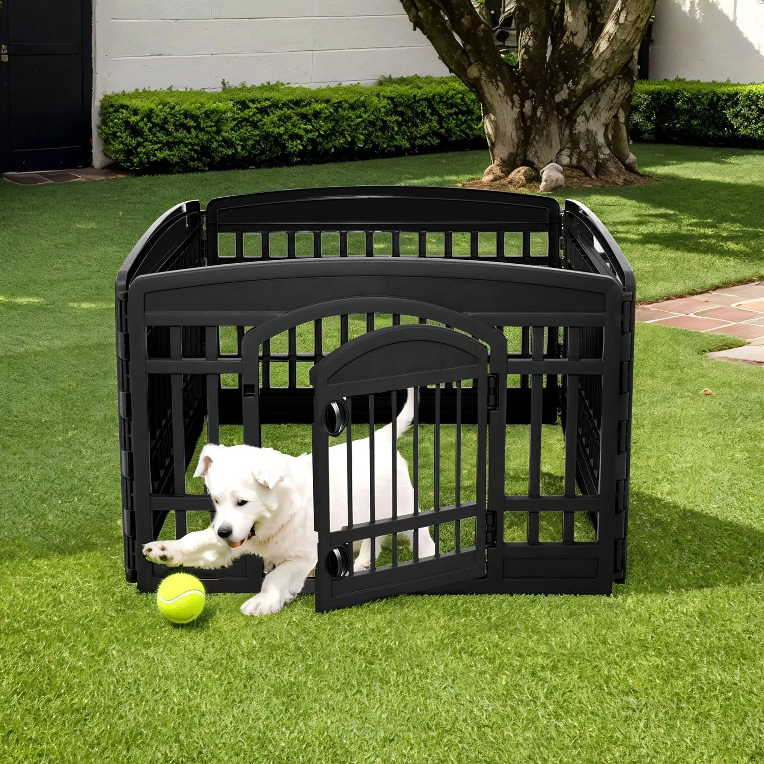 Iris Ohyama Recinto per Cani e Gatti CI-604E, 4 Pannelli, 60cm, Grigio - immagine 3