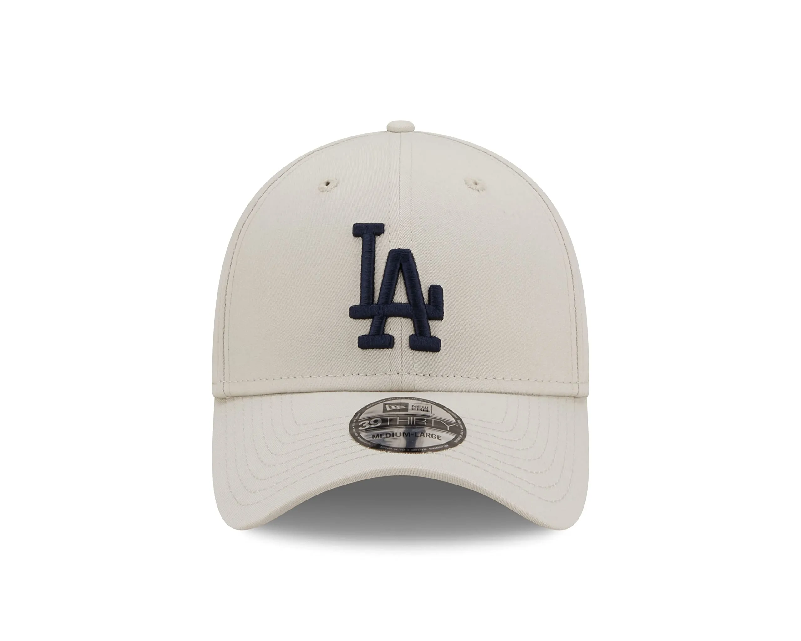 New Era MLB Los Angeles Dodgers 39Thirty Baseball Cap - Beige, L-XL - immagine 2