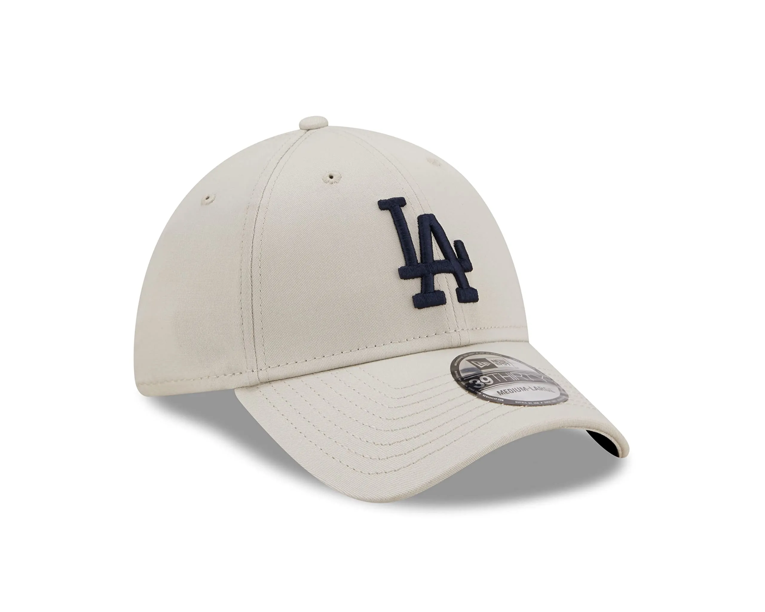 New Era MLB Los Angeles Dodgers 39Thirty Baseball Cap - Beige, L-XL - immagine 3