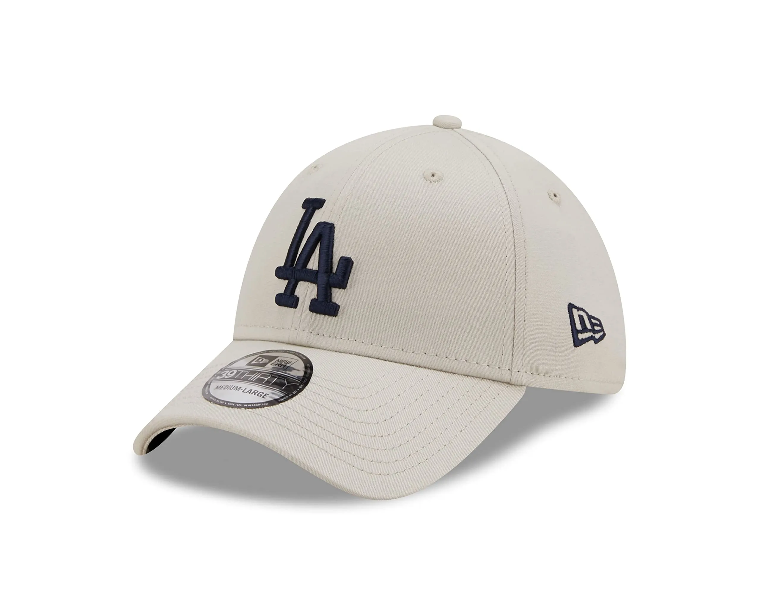New Era MLB Los Angeles Dodgers 39Thirty Baseball Cap - Beige, XS-S - immagine 1