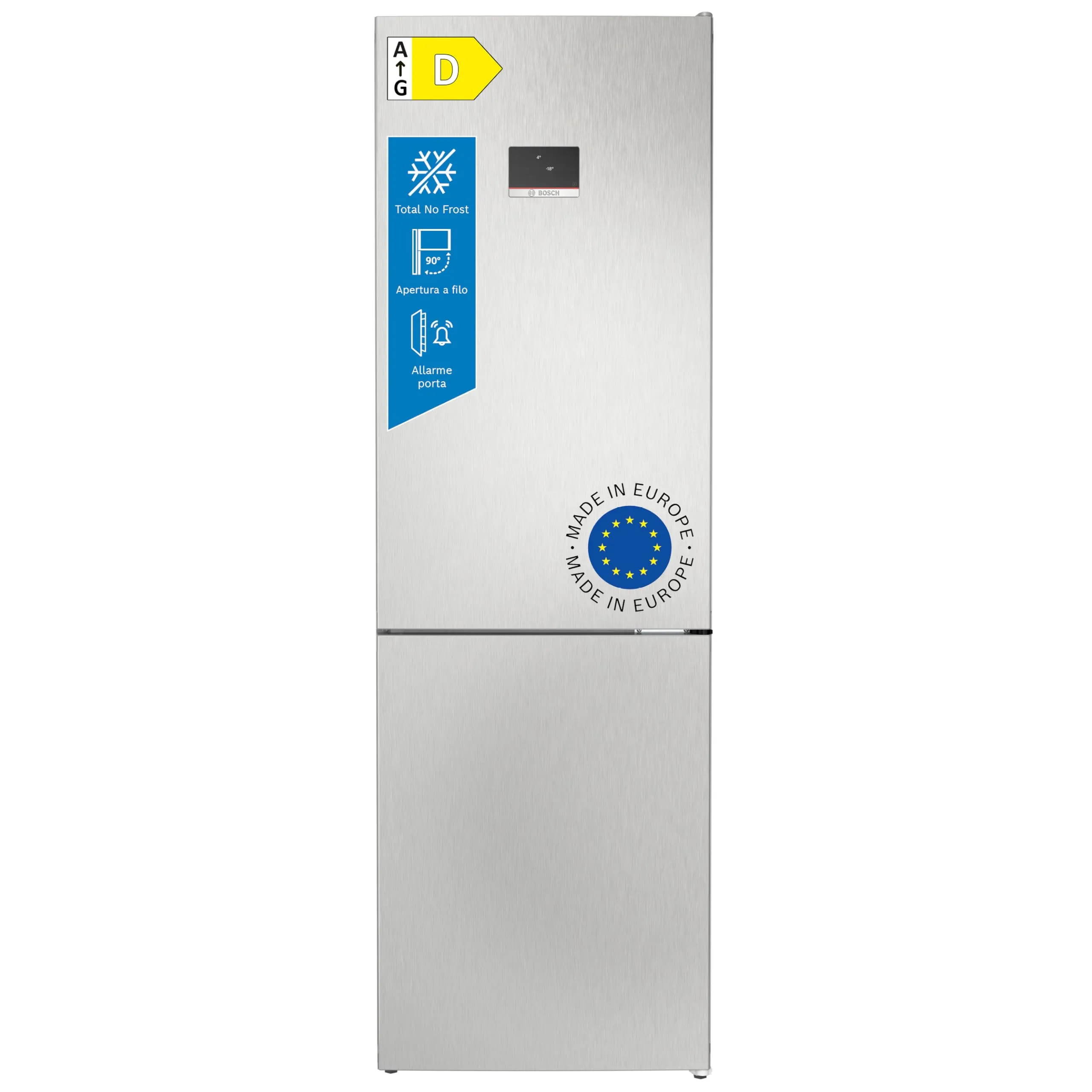 Bosch Serie 4 KGN367LDF Total No Frost Refrigerator 186x60cm Silver - immagine 1