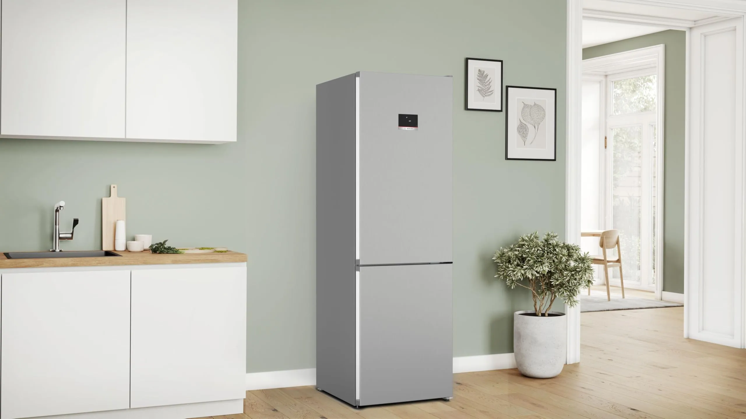 Bosch Serie 4 KGN367LDF Total No Frost Refrigerator 186x60cm Silver - immagine 3