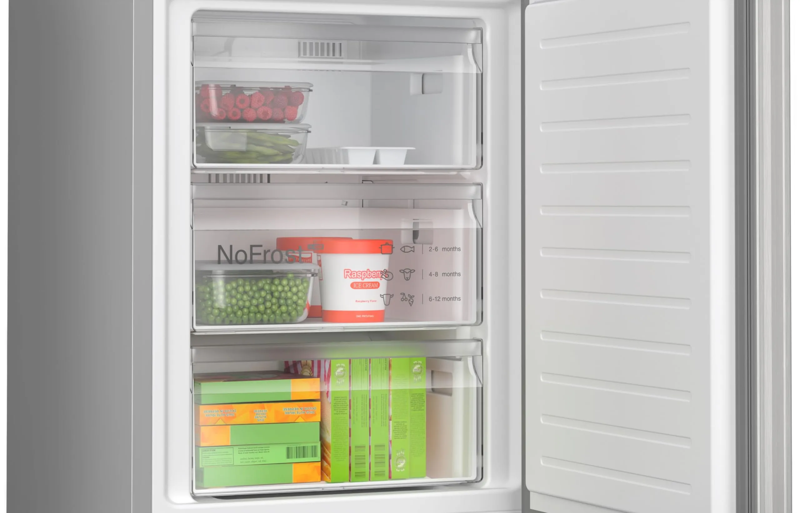 Bosch Serie 4 KGN367LDF Total No Frost Refrigerator 186x60cm Silver - immagine 9