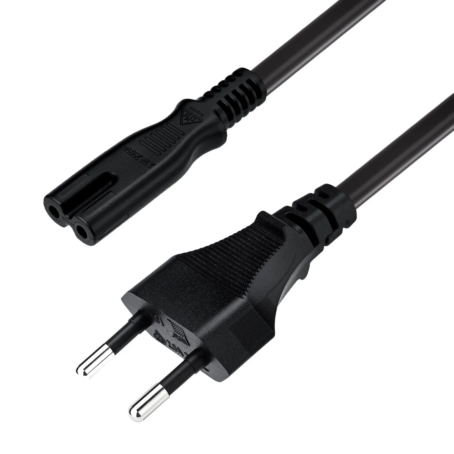 Tolesum 1.5m IEC 320 C7 Power Cable with 2 Pin Euro Plug - Black - immagine 1