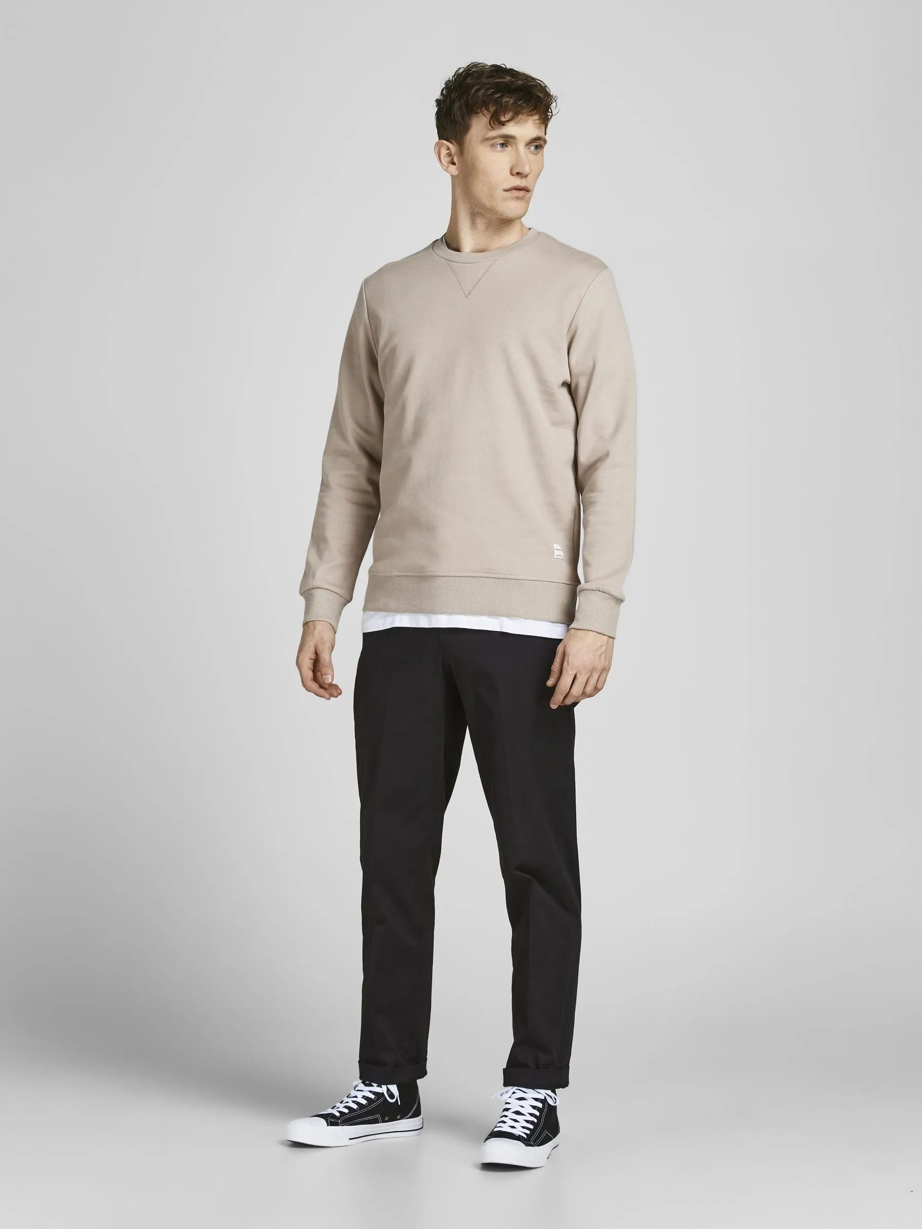 Jack & Jones Felpa Basic da Uomo con Scollo Rotondo, Beige, 3XL - immagine 5