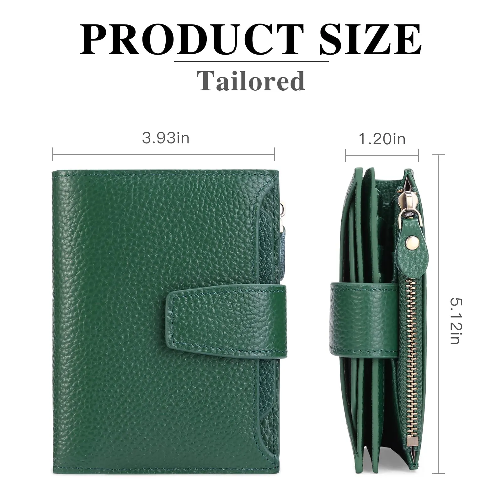 SENDEFN Portafoglio Donna in Pelle Vera con Blocco RFID e 14 Slot per Carte - immagine 3