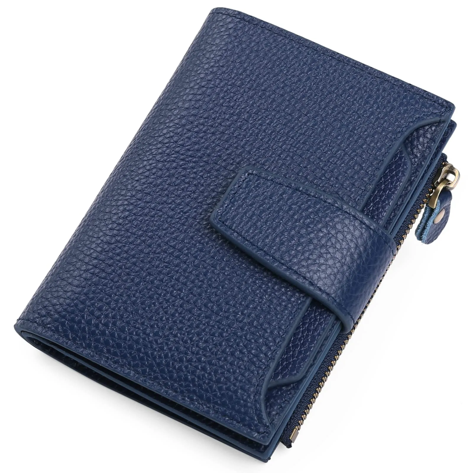 SENDEFN Portafoglio Donna in Pelle Vera con Blocco RFID, 14 Slot per Carte e Portamonete con Cerniera - immagine 1