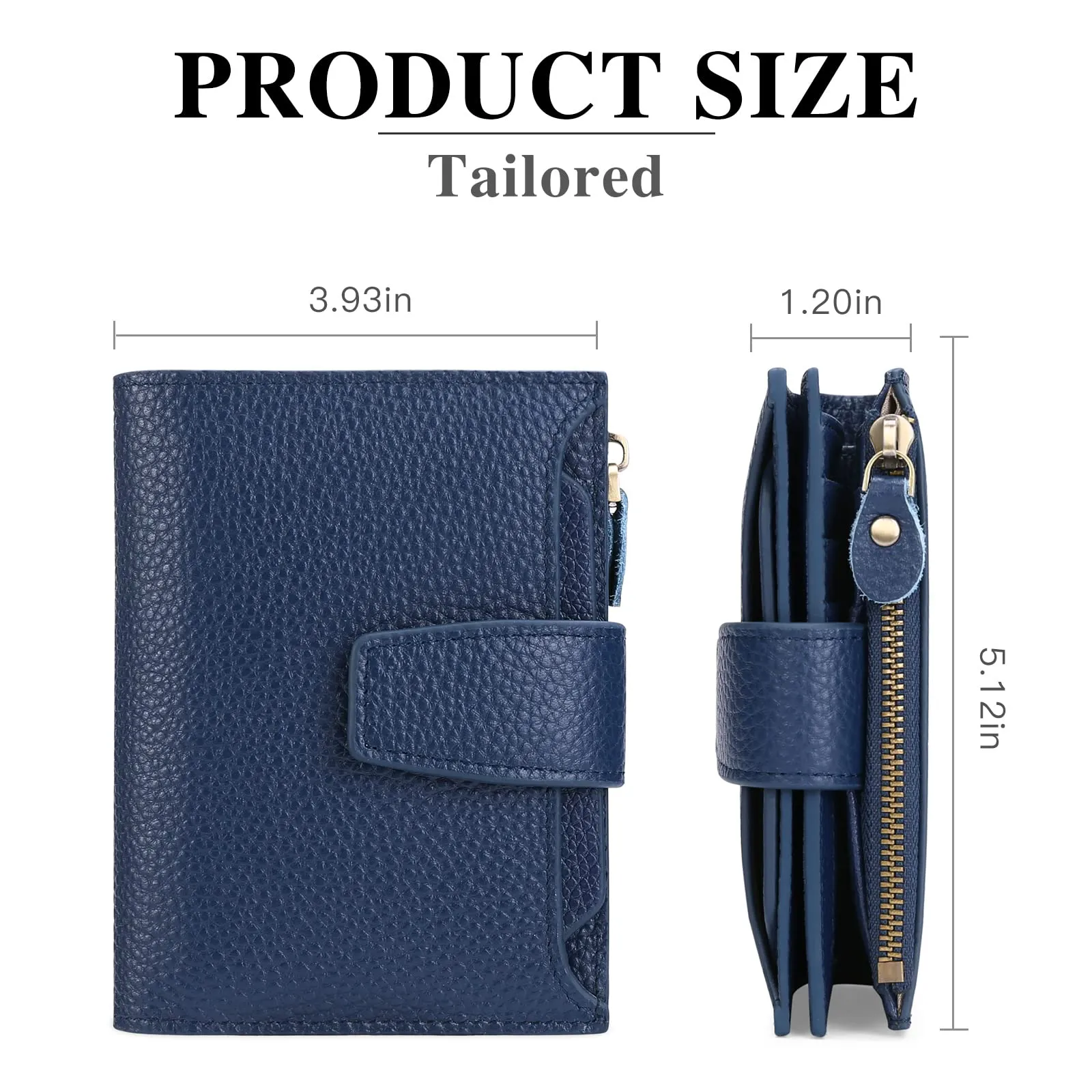 SENDEFN Portafoglio Donna in Pelle Vera con Blocco RFID, 14 Slot per Carte e Portamonete con Cerniera - immagine 3