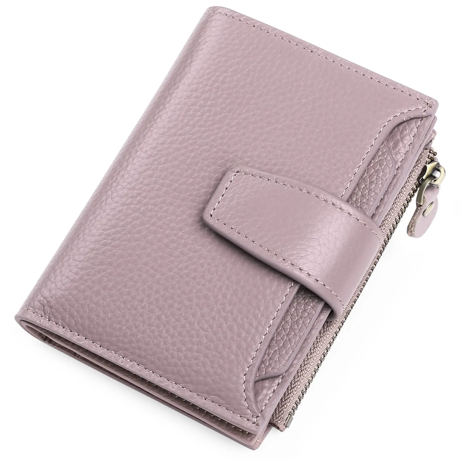SENDEFN Portafoglio Donna in Pelle Vera con Blocco RFID, 14 Slot per Carte e Portamonete con Cerniera - immagine 1
