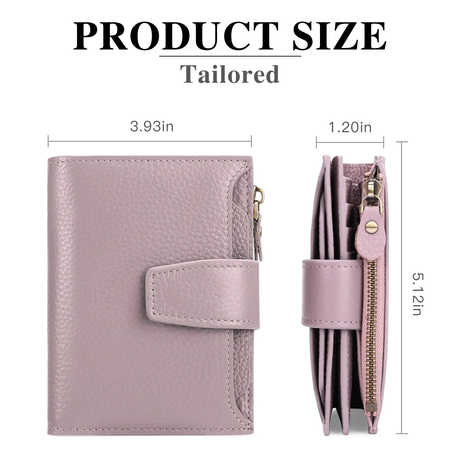 SENDEFN Portafoglio Donna in Pelle Vera con Blocco RFID, 14 Slot per Carte e Portamonete con Cerniera - immagine 3