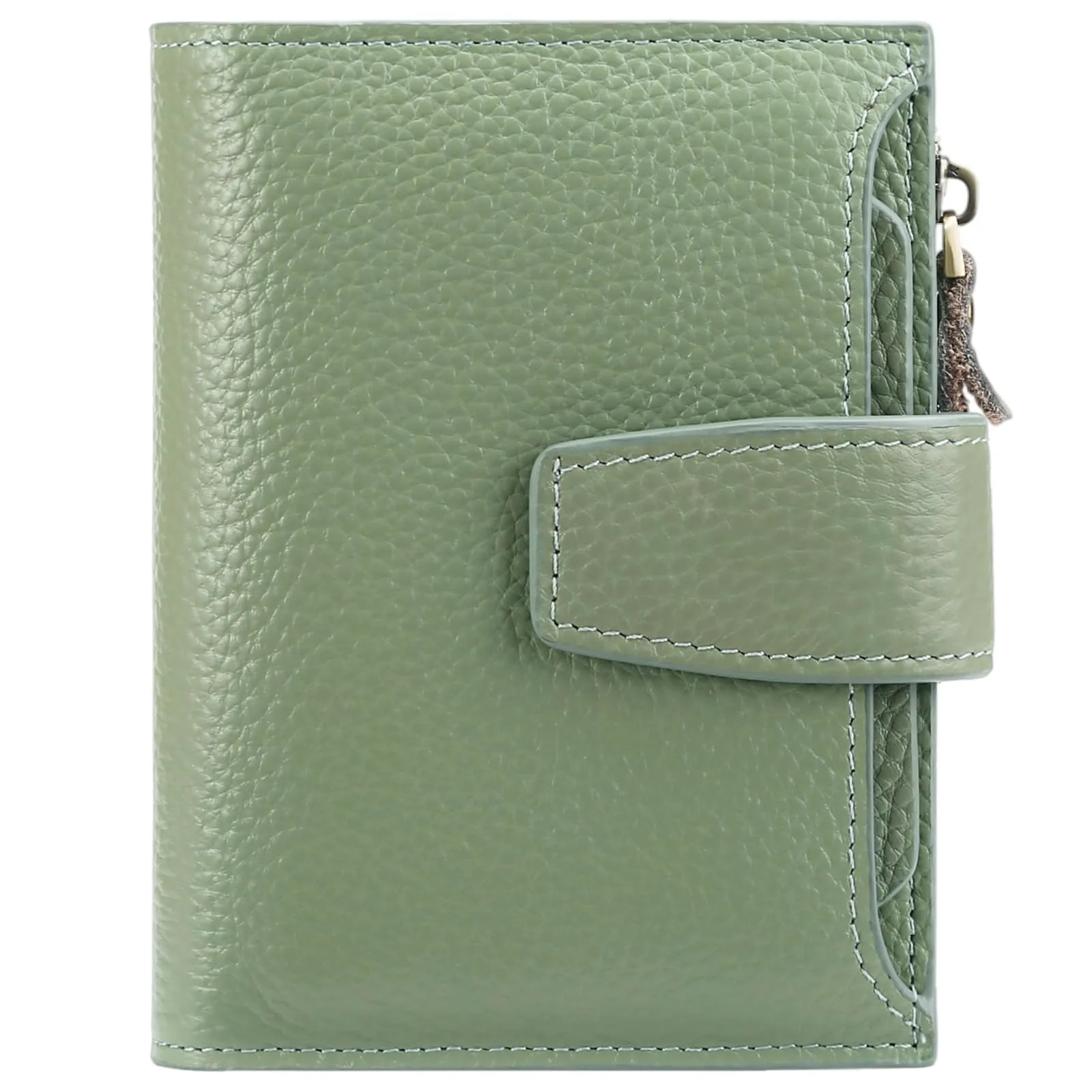SENDEFN Portafoglio Donna in Pelle Vera Piccolo con Cerniera e 14 Slot per Carte - immagine 5