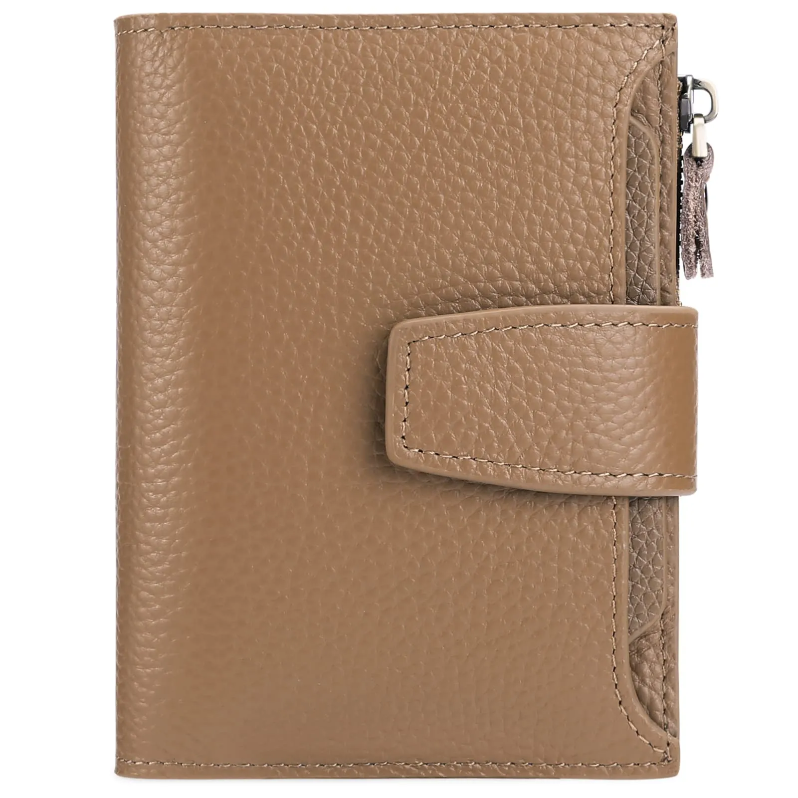 SENDEFN Portafoglio Donna in Pelle Vera Piccolo con Blocco RFID, 14 Slot per Carte e Portamonete con Cerniera - immagine 5