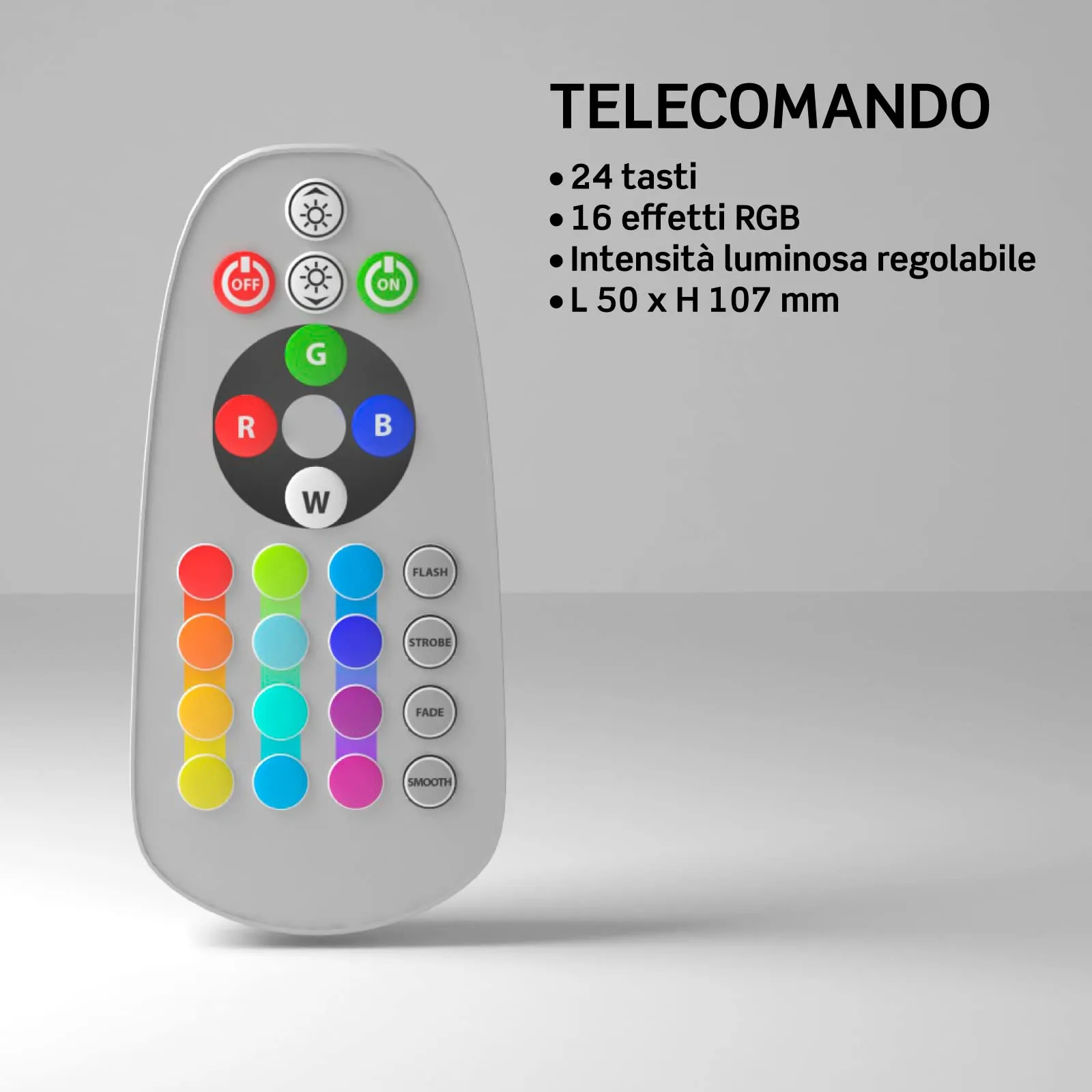 Eurocali Striscia LED RGB Multicolore 5m 300 LED 35W IP20 Interna Dimmerabile con Telecomando e Alimentatore - immagine 4