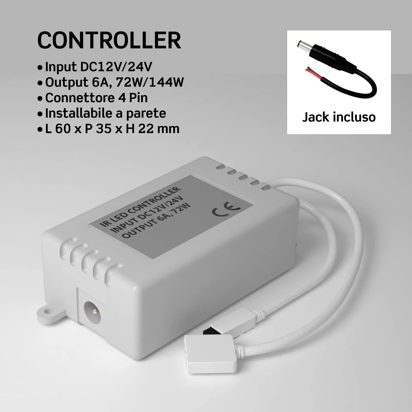 Eurocali Striscia LED RGB Multicolore 5m 300 LED 35W IP20 Interna Dimmerabile con Telecomando e Alimentatore - immagine 5