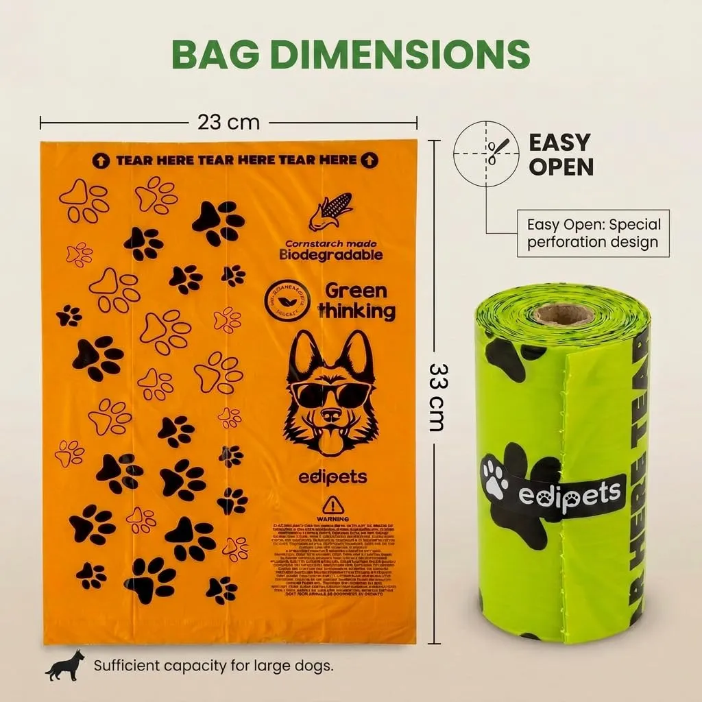 Edipets Sacchetti Cane Biodegradabili, Extra Spessi, 405 unità (27 rotoli) - immagine 2
