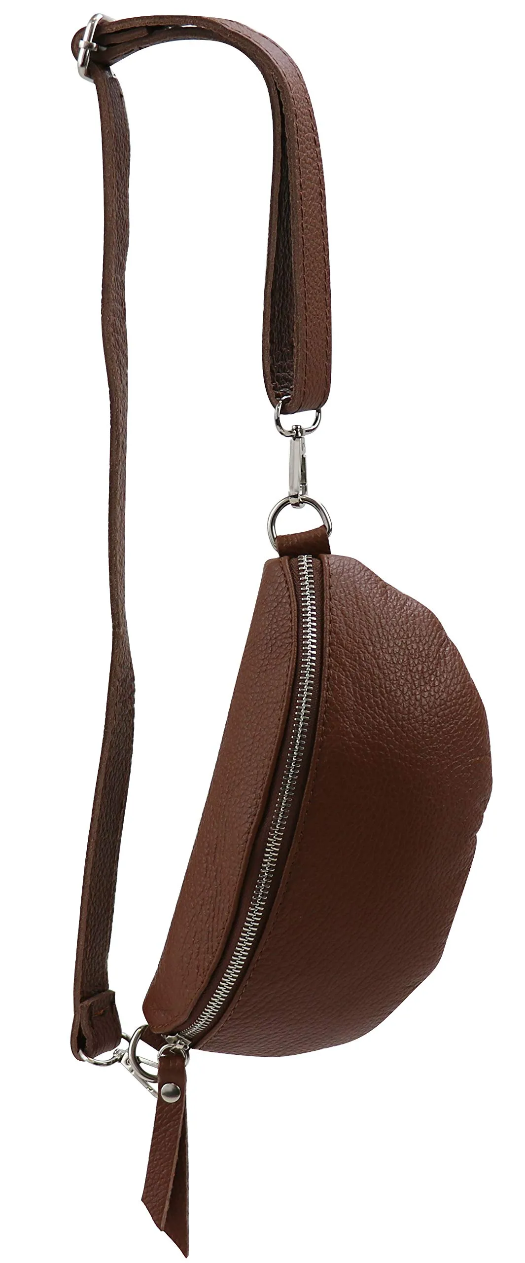 SH Leder Marsupio Unisex in Pelle AVA G292, Marrone, Small - immagine 1