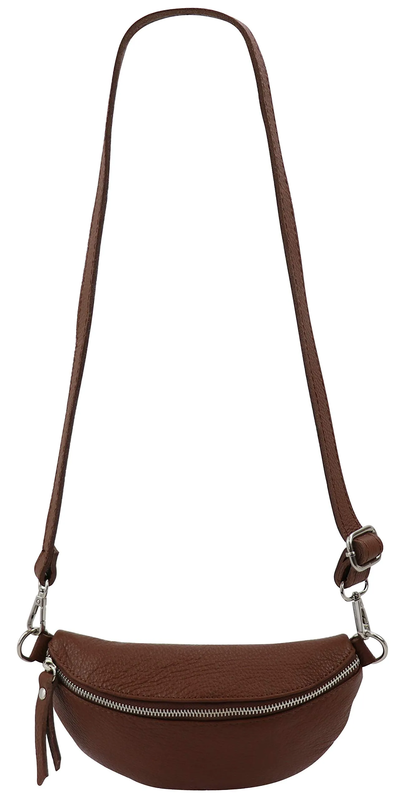 SH Leder Marsupio Unisex in Pelle AVA G292, Marrone, Small - immagine 3