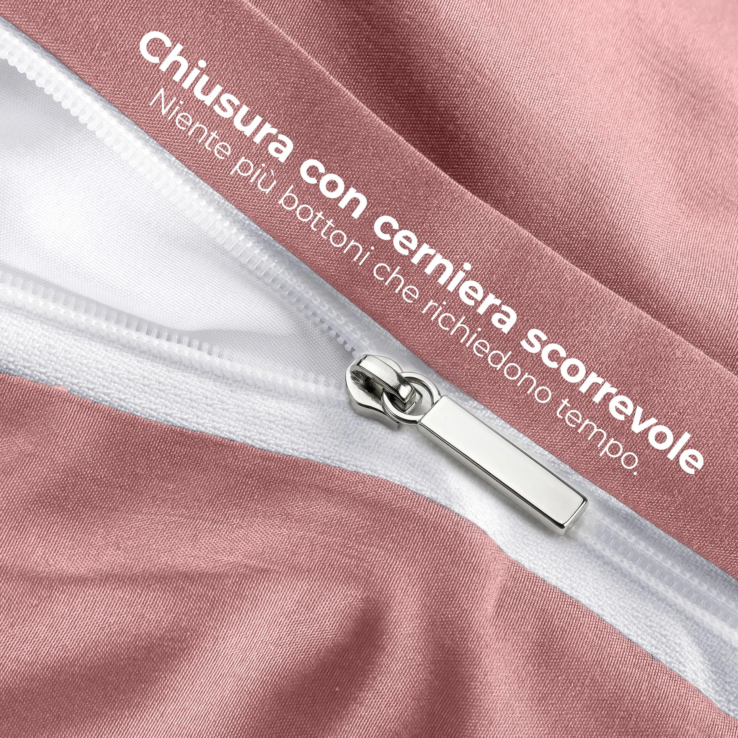 Utopia Bedding Set Copripiumino 200x200 cm e 2 Federe 50x75 cm, Rosa - immagine 7