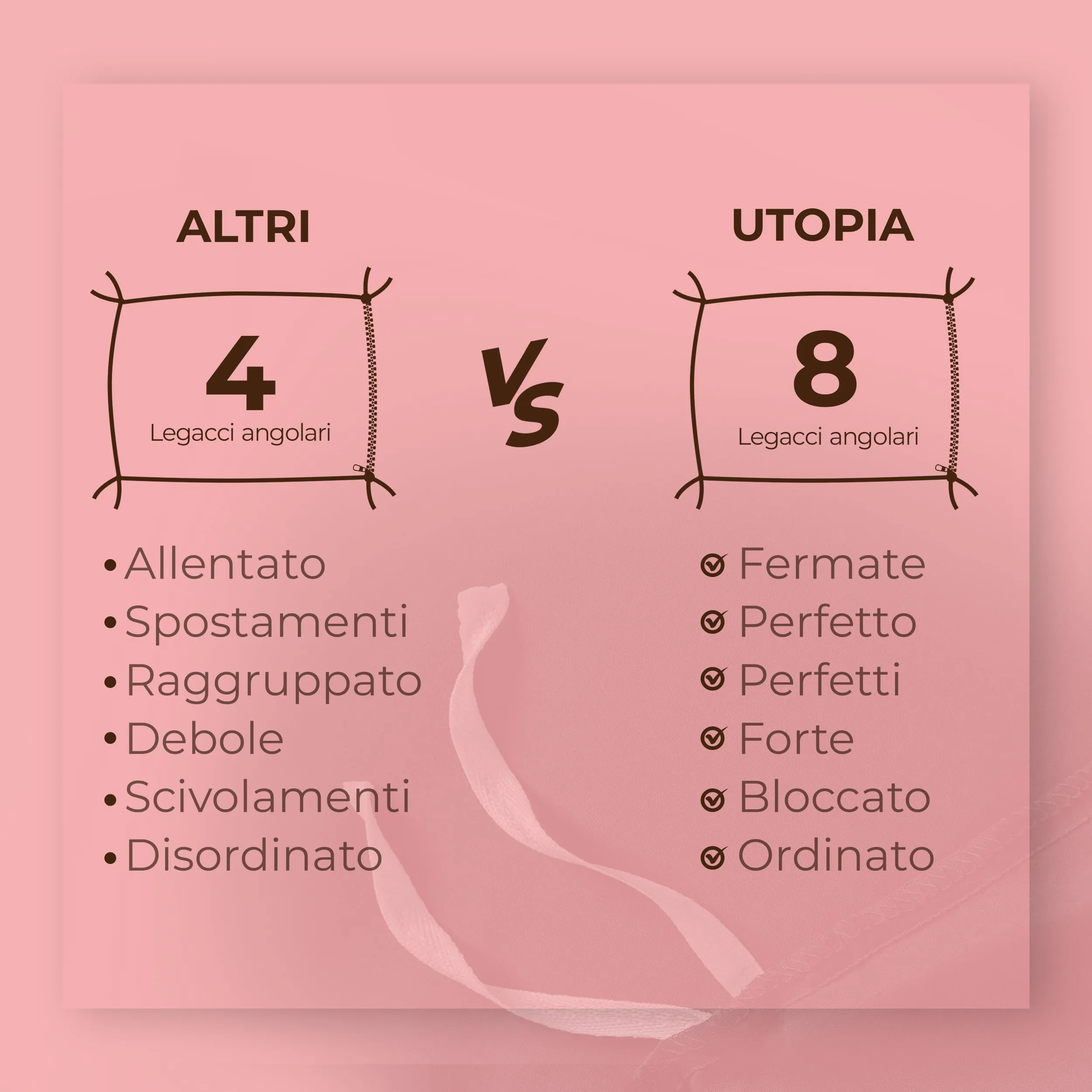 Utopia Bedding Set Copripiumino 200x200 cm e 2 Federe 50x75 cm, Rosa - immagine 8