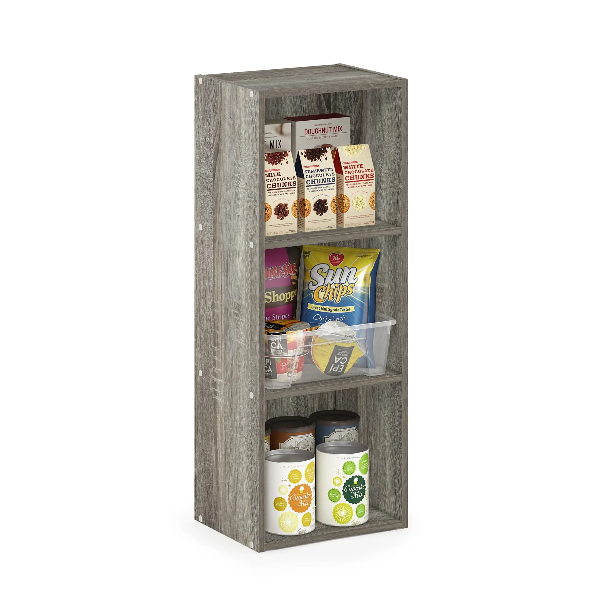 Furinno Libreria a scaffale aperto a 3 livelli, Rovere Francese - immagine 1