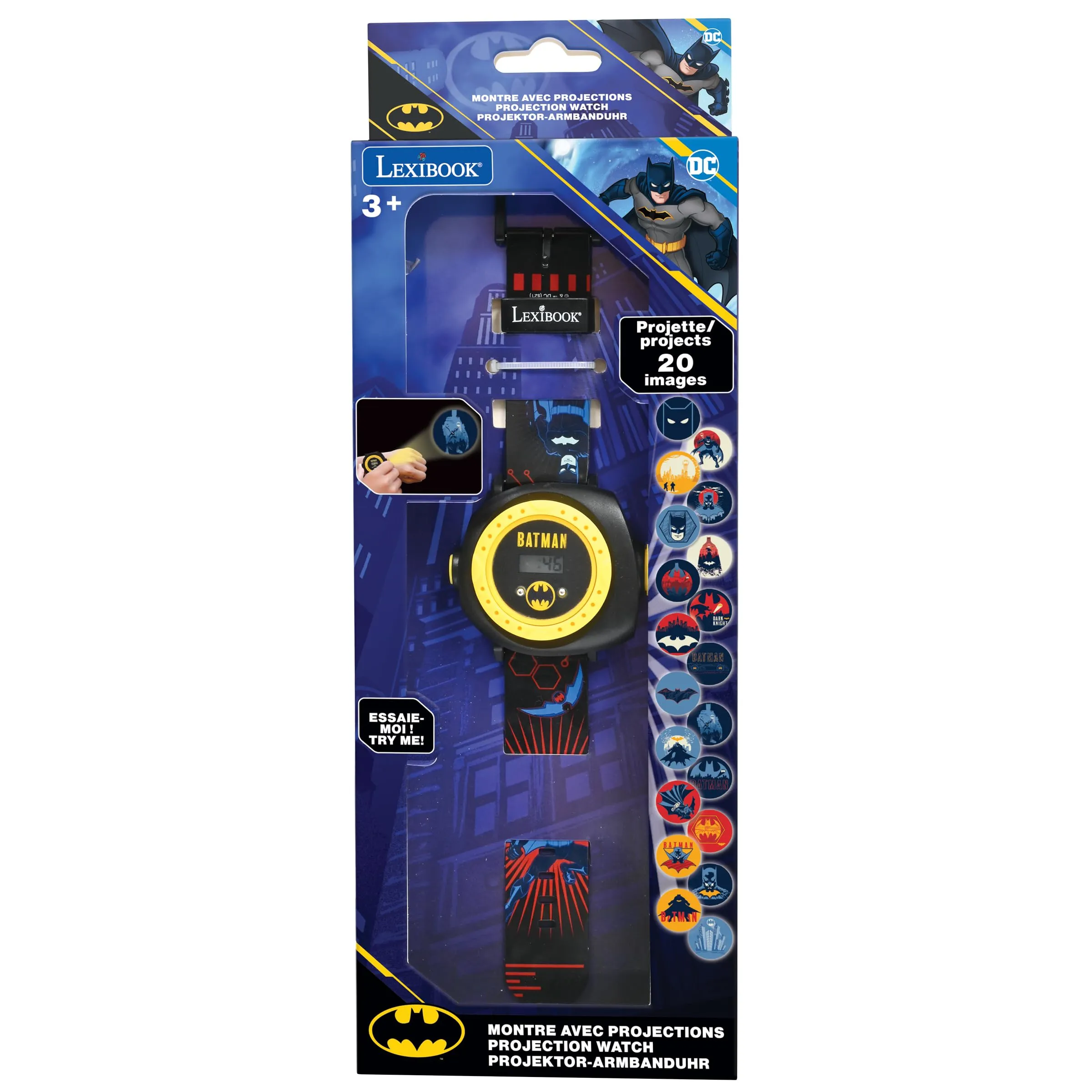 Lexibook Orologio a Proiezione Batman 20 Immagini - Nero e Blu - DMW050BAT - immagine 9