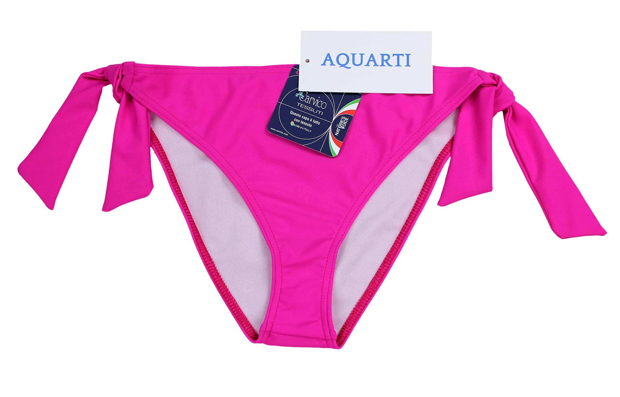 Aquarti Slip Costume Donna con Lacci Laterali, Rosa, 44 - immagine 4