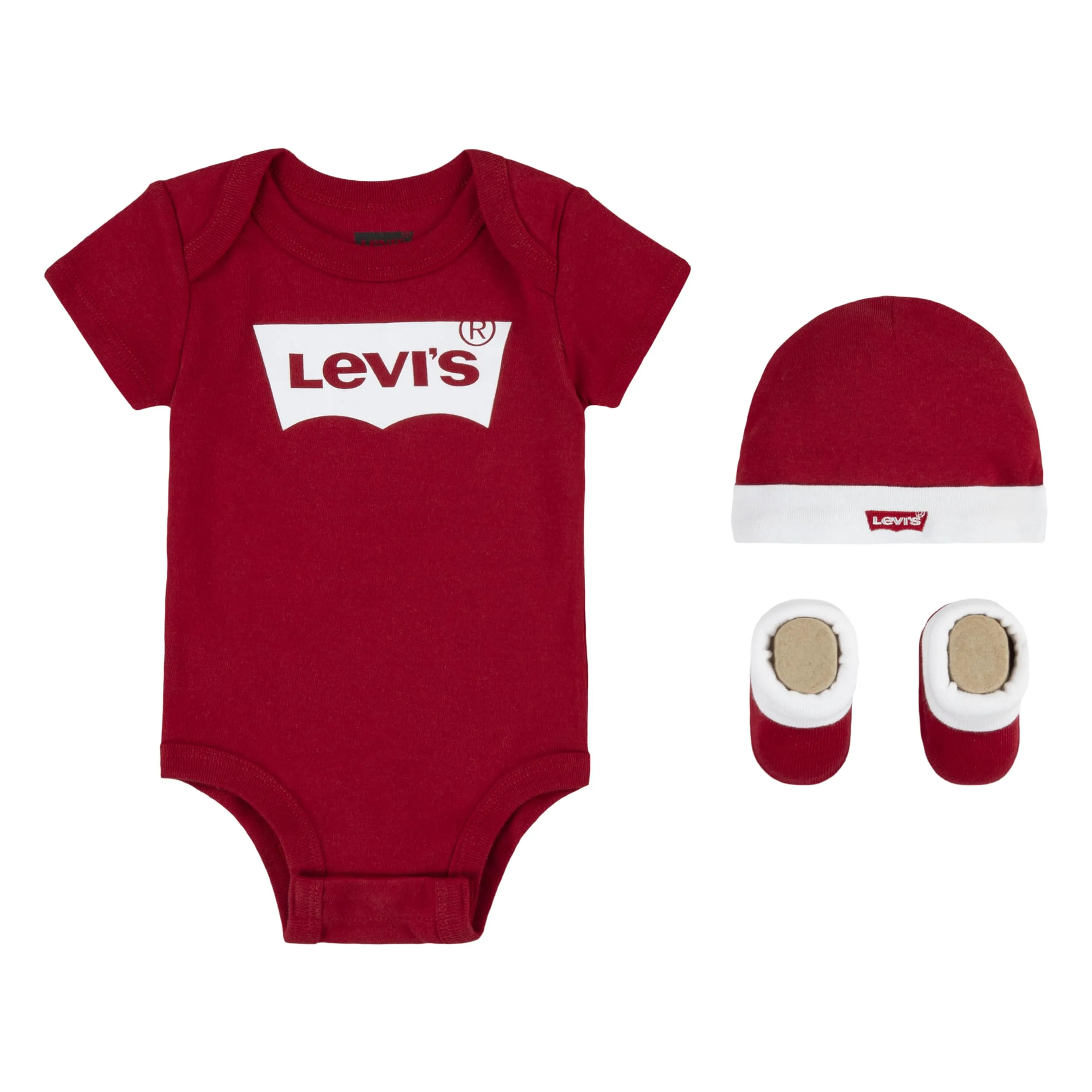 Levi's Kids Baby 3 Piece Set, 0-6 Months, Levis Red - immagine 1