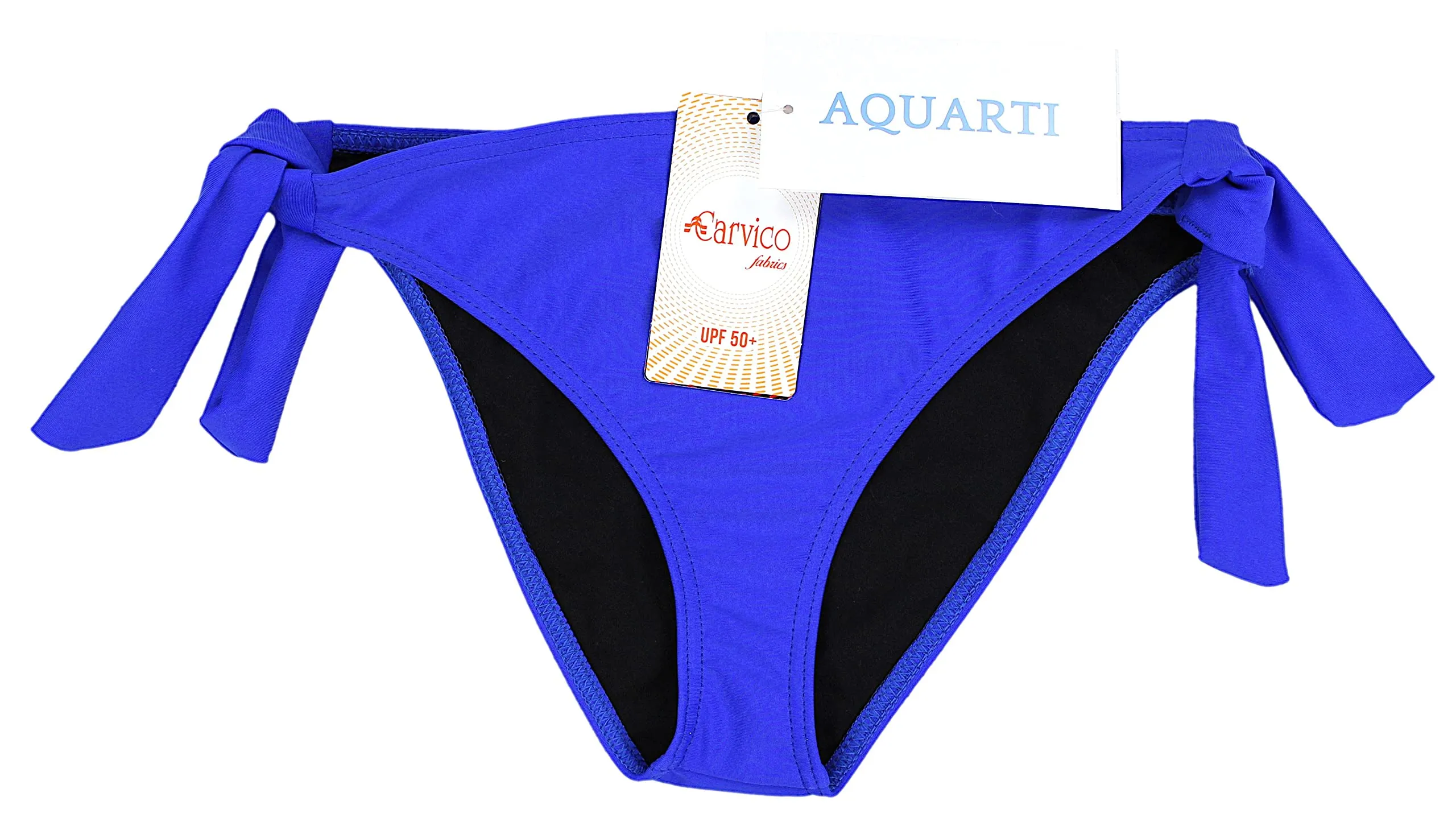 Aquarti Slip Costume Donna con Lacci Laterali, Azzurro Fiordaliso, 42 - immagine 5