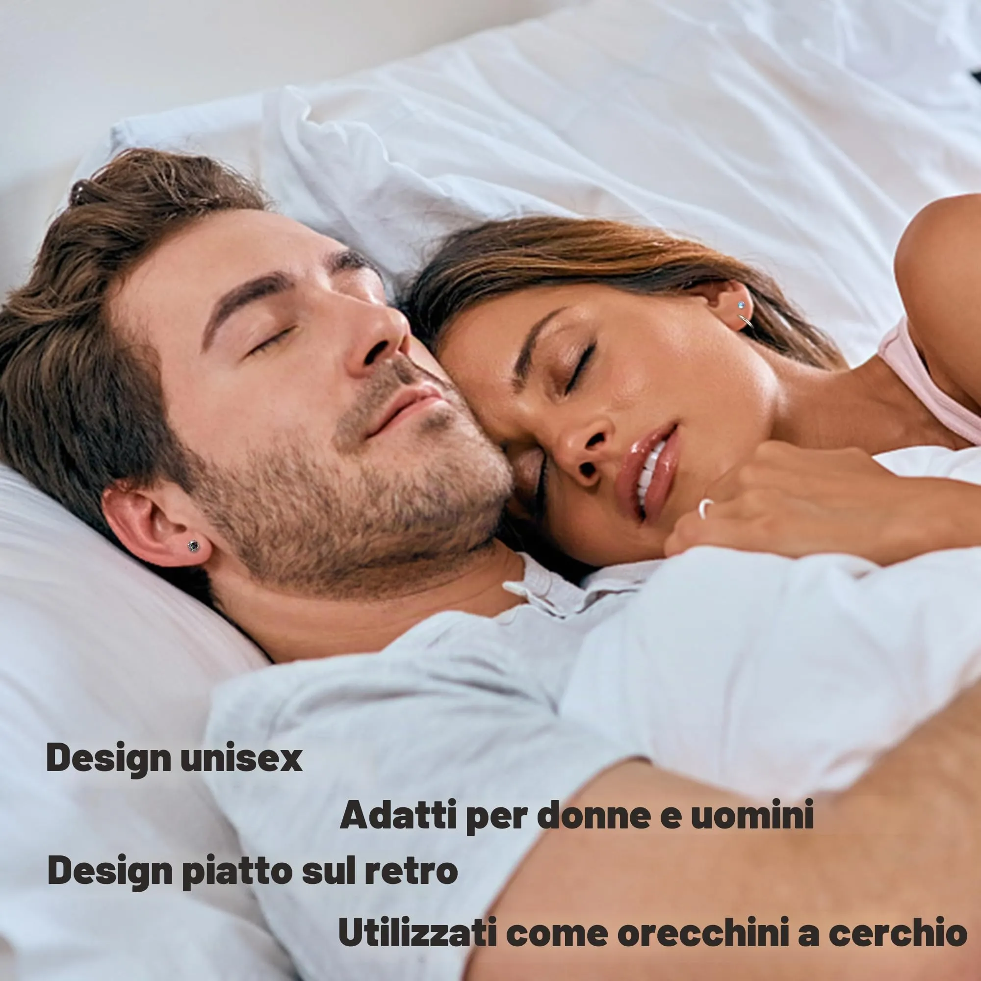 LOFITOR Set di 9 Paia di Orecchini in Titanio Ipoallergenici per Donna e Uomo, Cerchi e Stud per Helix, Trago e Lobo (Argento, Oro, Nero) - immagine 6
