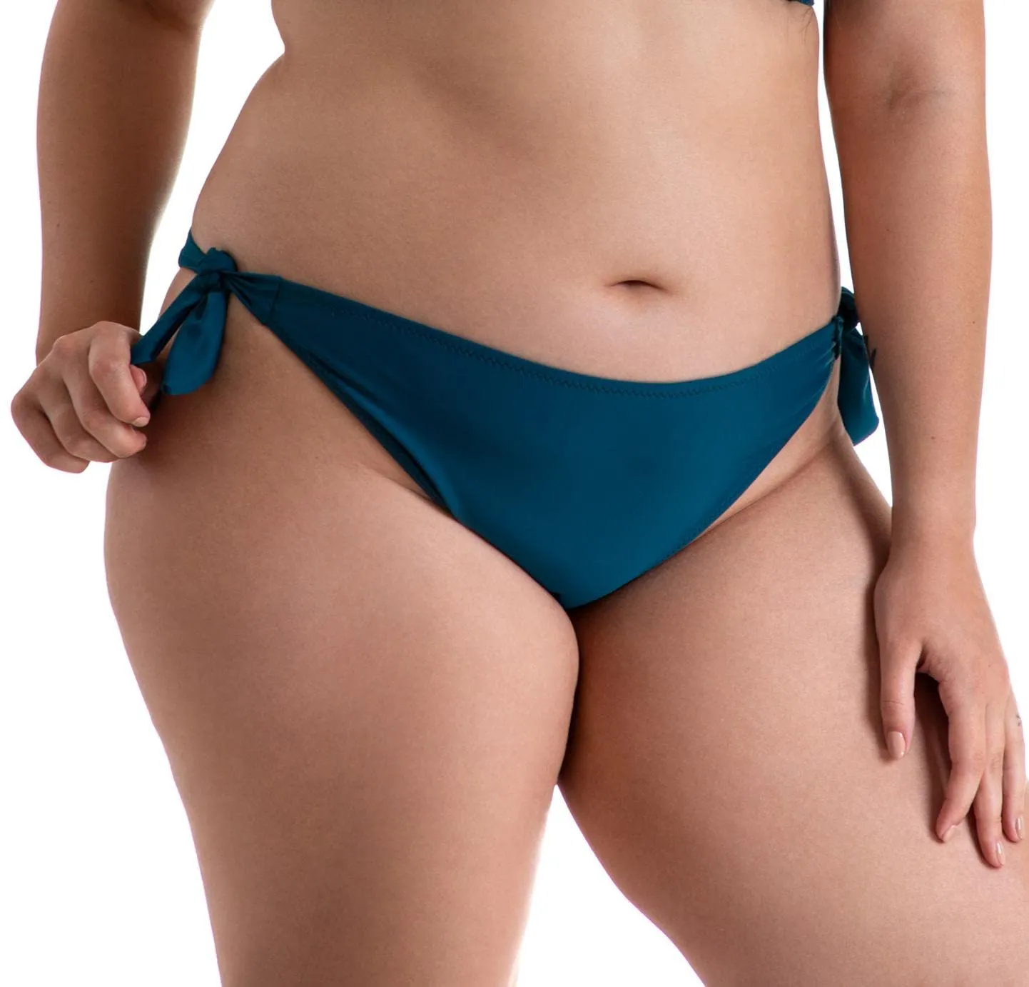 Aquarti Slip Costume Donna con Lacci Laterali, Verde Smeraldo, 46 - immagine 4
