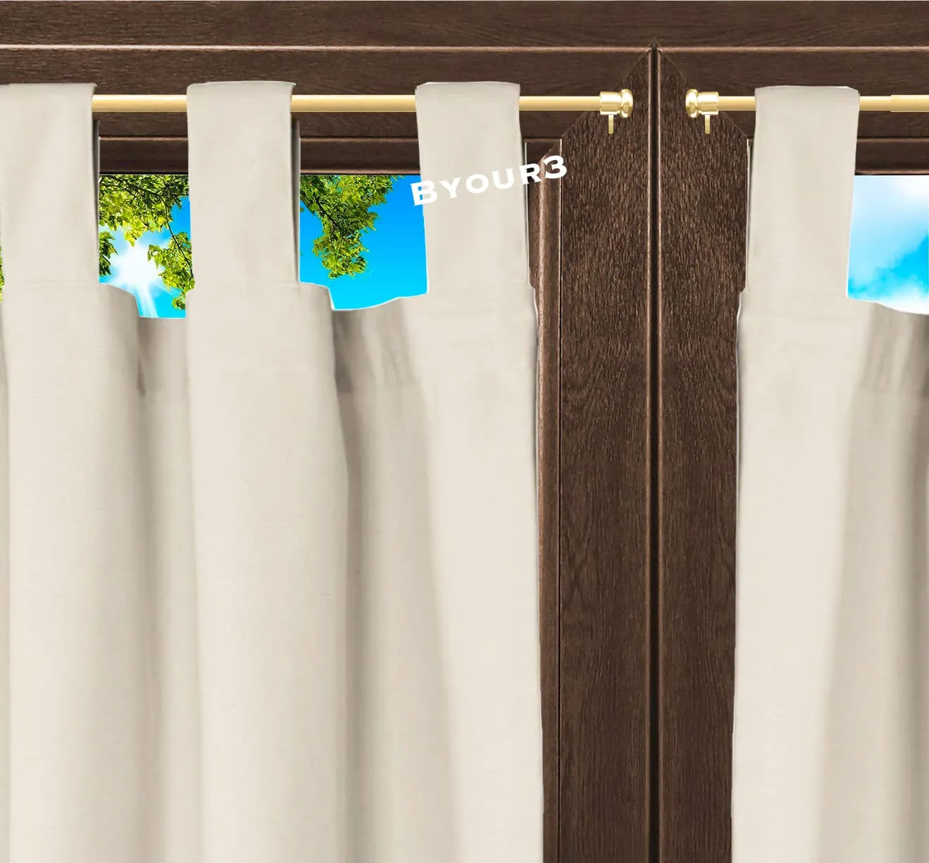 Byour3 Ganci Adesivi per Bastoni Astine Estensibili, Set 4 Pezzi, Oro Lucido - immagine 5
